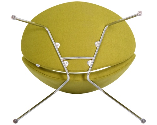 Кресло дизайнерское DOBRIN EMILY (светло-зеленая ткань AF3, хромированная сталь) фото 7