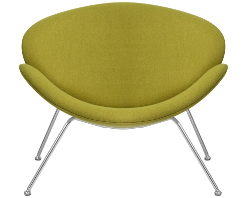 Кресло дизайнерское DOBRIN EMILY (светло-зеленая ткань AF3, хромированная сталь) фото 6