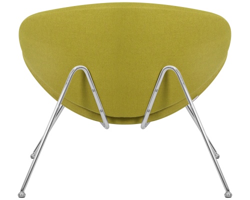 Кресло дизайнерское DOBRIN EMILY (светло-зеленая ткань AF3, хромированная сталь) фото 5