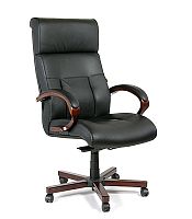 Офисное кресло Chairman   421   Россия  кожа черная