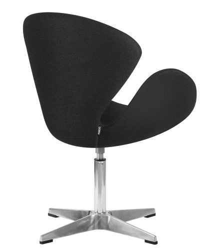 Кресло дизайнерское DOBRIN SWAN (черная ткань AF9) фото 4
