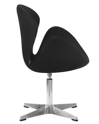 Кресло дизайнерское DOBRIN SWAN (черная ткань AF9) фото 3